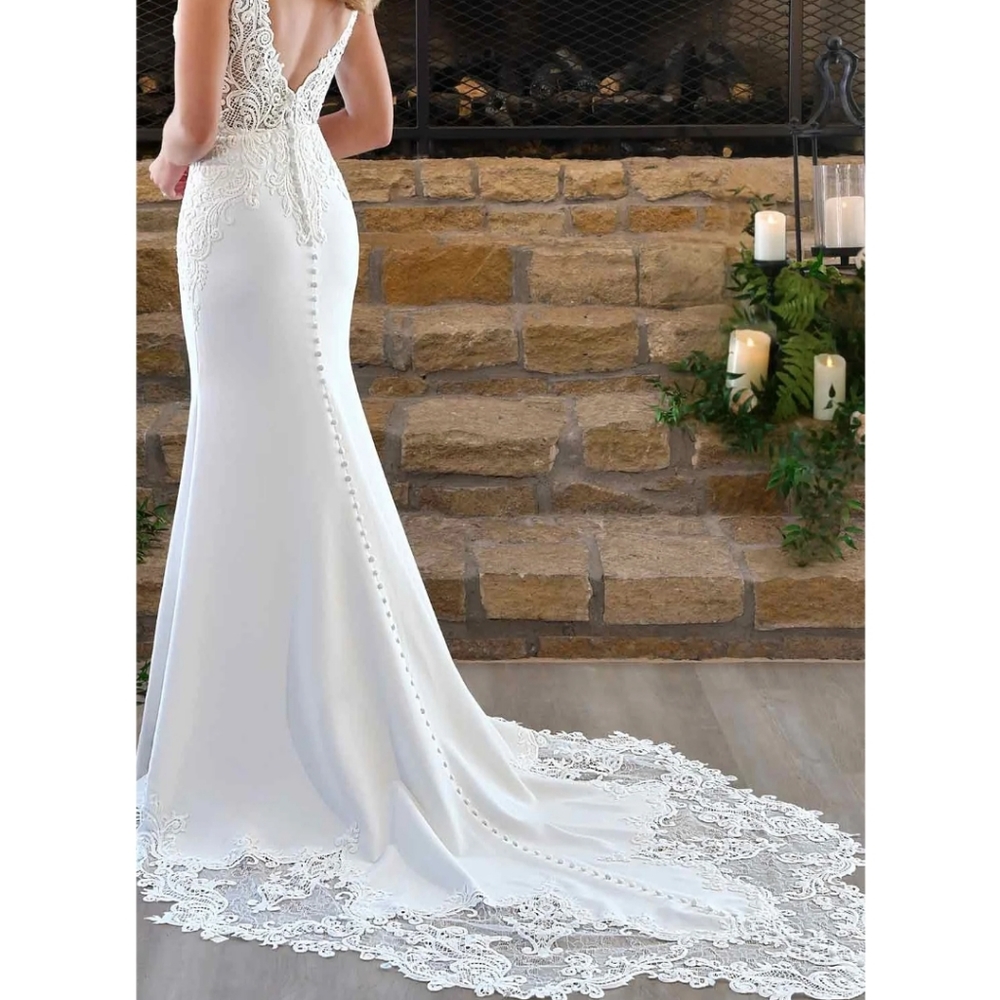New Stella York Wedding Dress Style 7478 Size 14 - Picture 4 of 8